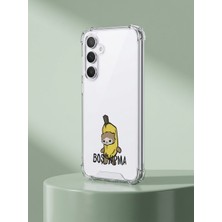 Hobilinka Samsung Galaxy A26 Boş Yapma Muz Detaylı Kart Bölmeli Şeffaf Telefon Kılıfı