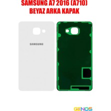 Genos Samsung Galaxy A7 2016 A710F Arka Cam Kapak Batarya Pil Kapağı Beyaz