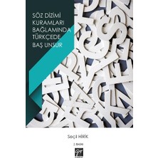 Gazi Kitabevi Söz Dizimi Kuramları Bağlamında Türkçede Baş Unsur