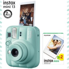 Fujifilm Instax Mini 13 Yeşil Fotoğraf Makinesi ve 20'li Mini Film