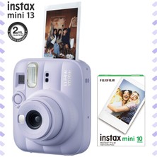 Fujifilm Instax Mini 13 Lila Fotoğraf Makinesi ve 10'lu Mini Film
