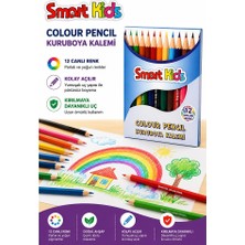 Artlantis 12 Li Kuru Boya Kalemi 1 Paket Smart Kids 12 Renk Kuruboya Kısa Boy Canlı Renkli Boya Kalem Okul Öğrenci