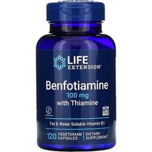 Life Extension Benfotiamine With Thiamine Fat & Water Soluble Vitamin B1 Healthy Metabolism 120 Caps