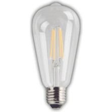MiraLive 1 Adet Kendal KES515 LED Rustik Ampul 8W 2700K Gün Işığı E27 Duy