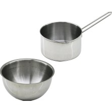 Nevamel® 2 Parça Sütlük ve Sosluk Seti - 14 cm ve 17 cm - Paslanmaz Çelik