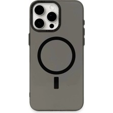 Nemere Mey Ithalat®   iPhone 15 Pro Max Kılıf Anka Pc Magneticsafe Sert Metal Kapak - Siyah
