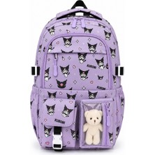 Bambus Home Kawaii Kore Tarzı Aksesuarlı Ortopedik Yerli Günlük Okul Çantası