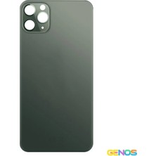 Genos iPhone 11 Pro Max Uyumlu Geniş Kamera Delikli Batarya Kapağı (Yeşil) (SN808398)