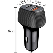MiraLive Araç Içi Hızlı Şarj Soketi 38W Oto Çakmaklık Type-C Araba Çakmaklık