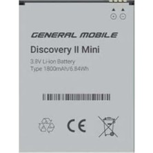 Genos General Mobile Discovery 2 Mini ile Uyumlu A+ Kalite Pil Batarya
