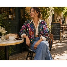 Muguetarts %100 El Yapımı Çiçek Bahçesi Couture Hırka (38,40,42 Beden Uyumlu)