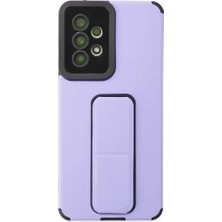 Verto Newface Samsung Galaxy A53 5g Kılıf Mega Standlı Silikon - Lila