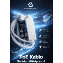 Sh Ticaret Novacom 9056 48V-12V 2 Amper PD4812 Ip Poe Kartlı Splitter Kamera Kablosu (1,25-8y/ph-2y)