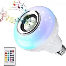 TeknoKapsül Ledx Al-Spkr Kumandalı Bluetooth Hoparlör Ampul 500 Lümen Rgb Ledli E27 Lamba