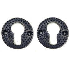 Hace Bazaar Antika Tarz Dekoratif Pirinç Oda Kilit Rozeti - 49MM, Oksit