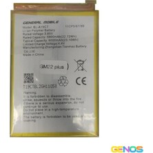 Genos General Mobile GM22 Plus Uyumlu 6000 Mah Batarya (SN805612)
