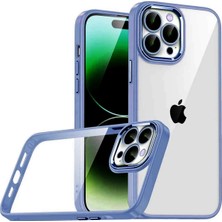 Ankaverse®   iPhone 15 Pro Max  Lensli Silikon - Açık Mavi