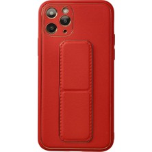 Verto Newface Apple iPhone 11 Pro Kılıf Coco Deri Standlı Kapak - Kırmızı