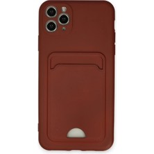 Verto Newface Apple iPhone 11 Pro Max Kılıf Kelvin Kartvizitli Silikon - Bordo