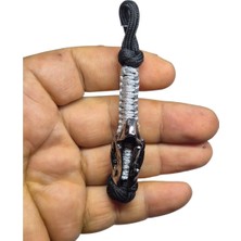 Moonparacord Assassin Boncuklu Anahtarlık Gri