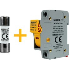Mexxsun Dc Sigorta + Sigorta Yuvası (16A 1000V) - 12 Adet