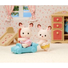 NW NessiWorld Sylvanian Families Çikolata Kulaklı Tavşan Ikiz Bebekleri 5420