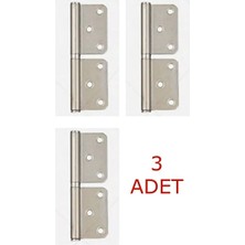 CATEKSSS Yaprak Menteşe Saten 1,80 mm Çelik 3 Adet Çelik