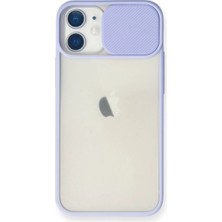 Verto Newface Apple iPhone 11 Kılıf Palm Buzlu Kamera Sürgülü Silikon - Lila