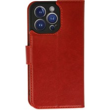 Verto Newface Apple iPhone 14 Pro Max Kılıf Trend S Plus Kapaklı Kılıf - Kırmızı