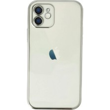 Verto Newface Apple iPhone 12 Kılıf Razer Lensli Silikon - Gümüş
