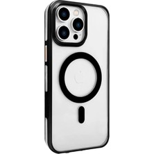 Verto Joko Apple iPhone 15 Pro Gleam Pc Sert Magsafe Kılıf - Şeffaf-Siyah
