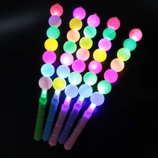 Kuzey Oyuncak 1 Adet 44 cm LED Işıklı Dondurma Çubuk Yılbaşı Parti Işıkları Renkli Makaron Işık Top Işıklı Çubuk