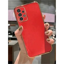 MCasering Galaxy A23 Uyumlu Kılıf Volet Silikon Canlı Renkli Yumuşak Silikon Haki Yeşil Kırmızı Silikon