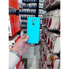 MCasering Xiaomi Redmi Note 9 4g Uyumlu Kamera Koruma Çıkıntı Soft Kadife Doku Lansman Kapak Turkuaz Silikon