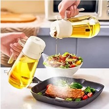 CATEKSSS Çift Fonksiyonlu Sprey Yağdanlık 2'si 1 Arada Yağdanlık Beyaz