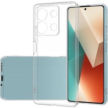 MCasering Xiaomi Redmi Note 13 Pro 5g Kılıf Kamera Korumalı Renksiz Şeffaf Esnek Silikon Kapak Turuncu Silikon