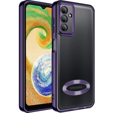 MCasering Samsung Galaxy A25 Uyumlu Parlak Logo Detaylı Ultra Korumalı Silikon Kılıf Mor Silikon