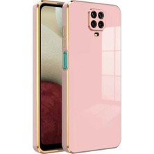 MCasering Xiaomi Note 9 Pro Uyumlu Kılıf Altın Detaylı Canlı Renkli Silikon Pembe Silikon
