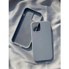 MCasering Iphone 15 Pro Max Uyumlu Altı Kapalı Içi Kadife Lansman Kılıf Gri