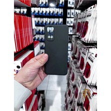 MCasering Xiaomi Redmi Note 11 / Note 11 S Uyumlu Kamera Koruma Çıkıntı Soft Kadife Doku Lansman Kapak Siyah Silikon