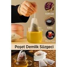 CATEKSSS Tek Kullanımlık Çay ve Kahve Demlik Poşeti, 100 Adet Pratik Çay ve Bitki Çayı Süzgeç Poşeti Kağıt