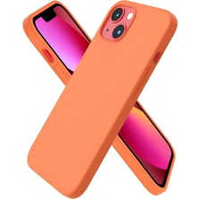MCasering Iphone 13 Uyumlu Lansman Kılıf Kırmızı Turuncu Silikon