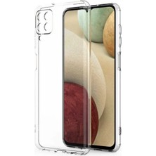 Trendtech Galaxy A12 Uyumlu Kılıf Kamera Korumalı Yumuşak Şeffaf Ince Süper Silikon 3D Süper Galaxy A12 Kılıf Turuncu Silikon