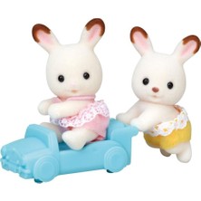 NW Nessi World Sylvanian Families Çikolata Kulaklı Tavşan Ikiz Bebekleri 5420