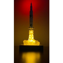 Roket Lamba Satürn V Dekoratif Gece Lambası Ev Ofis Dekorasyon Rocket Apollo