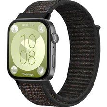 Mey ®  Huawei Fit 4 Hasırlı Cırtcırtlı Kordon - Siyah Mey Najmaddin