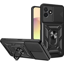 Mey ®  Realme C53 Kılıf Pars Lens Yüzüklü Silikon - Siyah Mey Najmaddin