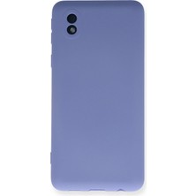 Mey ®  Samsung Galaxy A01 Core Kılıf Nano Içi Kadife Silikon - Lila Mey Najmaddin