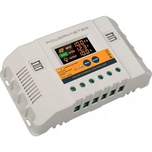 Najmaddin Sh Powermaster PM-50A 12V-24V-36V-48V 50A 4 Usb'li Dijital Otomatik Solar Şarj Regülatörü Sh Naj