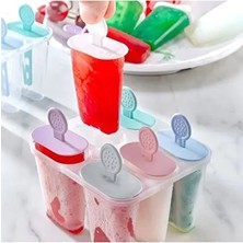 CATEKSSS 6 Lı Dondurma Kalıbı Plastik Gümüş